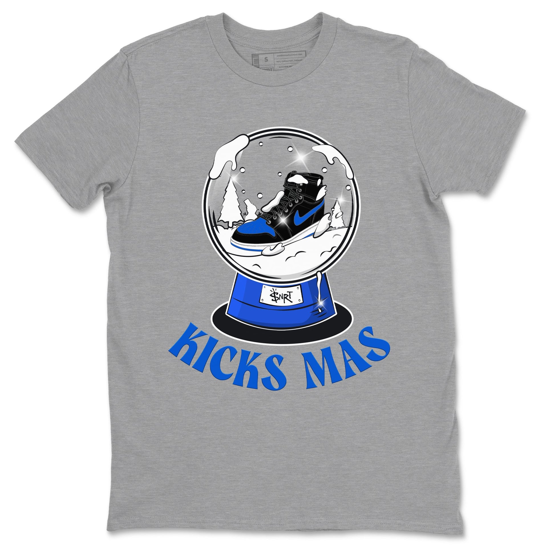 Air Jordan 1 Royal Reimagined shirt to match jordans Snow Ball sneaker tees Christmas Outfit AJ1 Royal Reimagined SNRT Sneaker Release Tees Unisex Heather Grey 2 T-Shirt