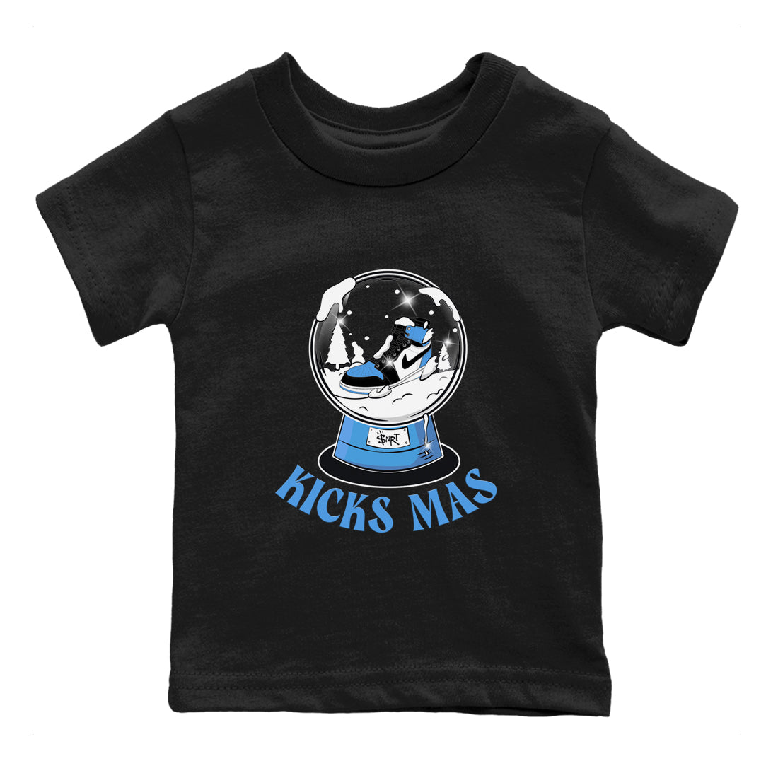 Air Jordan 1 UNC Toe shirt to match jordans Snow Ball sneaker tees Santa Gift AJ1 UNC Toe SNRT Sneaker Release Tees Baby Toddler Black 2 T-Shirt