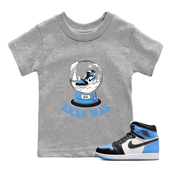 Air Jordan 1 UNC Toe shirt to match jordans Snow Ball sneaker tees Santa Gift AJ1 UNC Toe SNRT Sneaker Release Tees Baby Toddler Heather Grey 1 T-Shirt