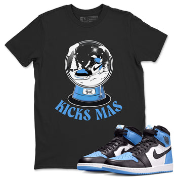 Air Jordan 1 UNC Toe shirt to match jordans Snow Ball sneaker tees Santa Gift AJ1 UNC Toe SNRT Sneaker Release Tees Unisex Black 1 T-Shirt
