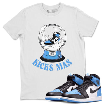 Air Jordan 1 UNC Toe shirt to match jordans Snow Ball sneaker tees Santa Gift AJ1 UNC Toe SNRT Sneaker Release Tees Unisex White 1 T-Shirt