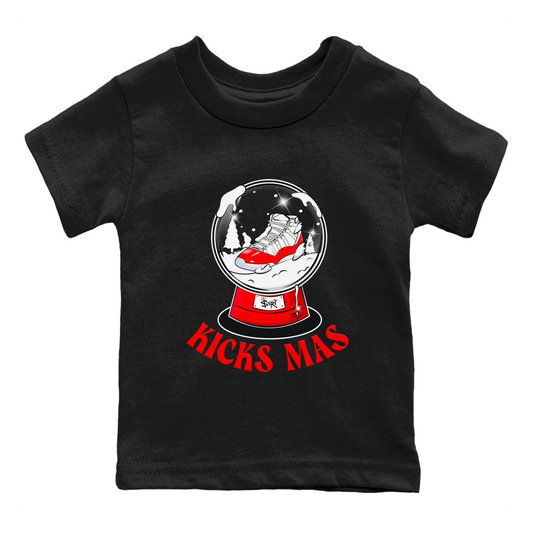 Air Jordan 11 Cherry shirt to match jordans Snow Ball sneaker tees Christmas Outfit AJ11 Cherry SNRT Sneaker Release Tees Baby Toddler Black 2 T-Shirt