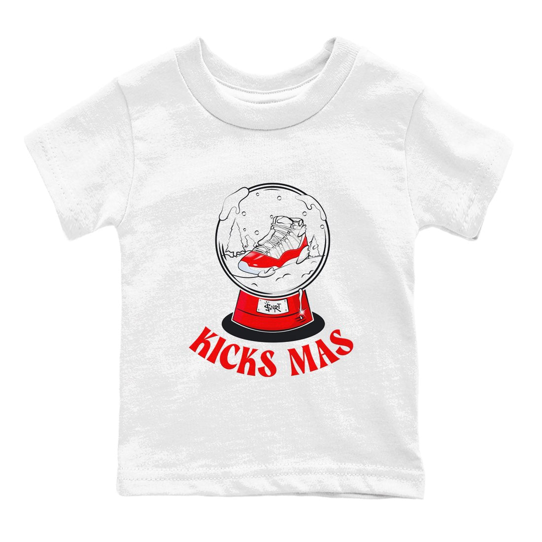 Air Jordan 11 Cherry shirt to match jordans Snow Ball sneaker tees Christmas Outfit AJ11 Cherry SNRT Sneaker Release Tees Baby Toddler White 2 T-Shirt