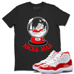 Air Jordan 11 Cherry shirt to match jordans Snow Ball sneaker tees Christmas Outfit AJ11 Cherry SNRT Sneaker Release Tees Unisex Black 1 T-Shirt