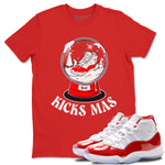 Air Jordan 11 Cherry shirt to match jordans Snow Ball sneaker tees Christmas Outfit AJ11 Cherry SNRT Sneaker Release Tees Unisex Red 1 T-Shirt