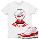 Air Jordan 11 Cherry shirt to match jordans Snow Ball sneaker tees Christmas Outfit AJ11 Cherry SNRT Sneaker Release Tees Unisex White 1 T-Shirt