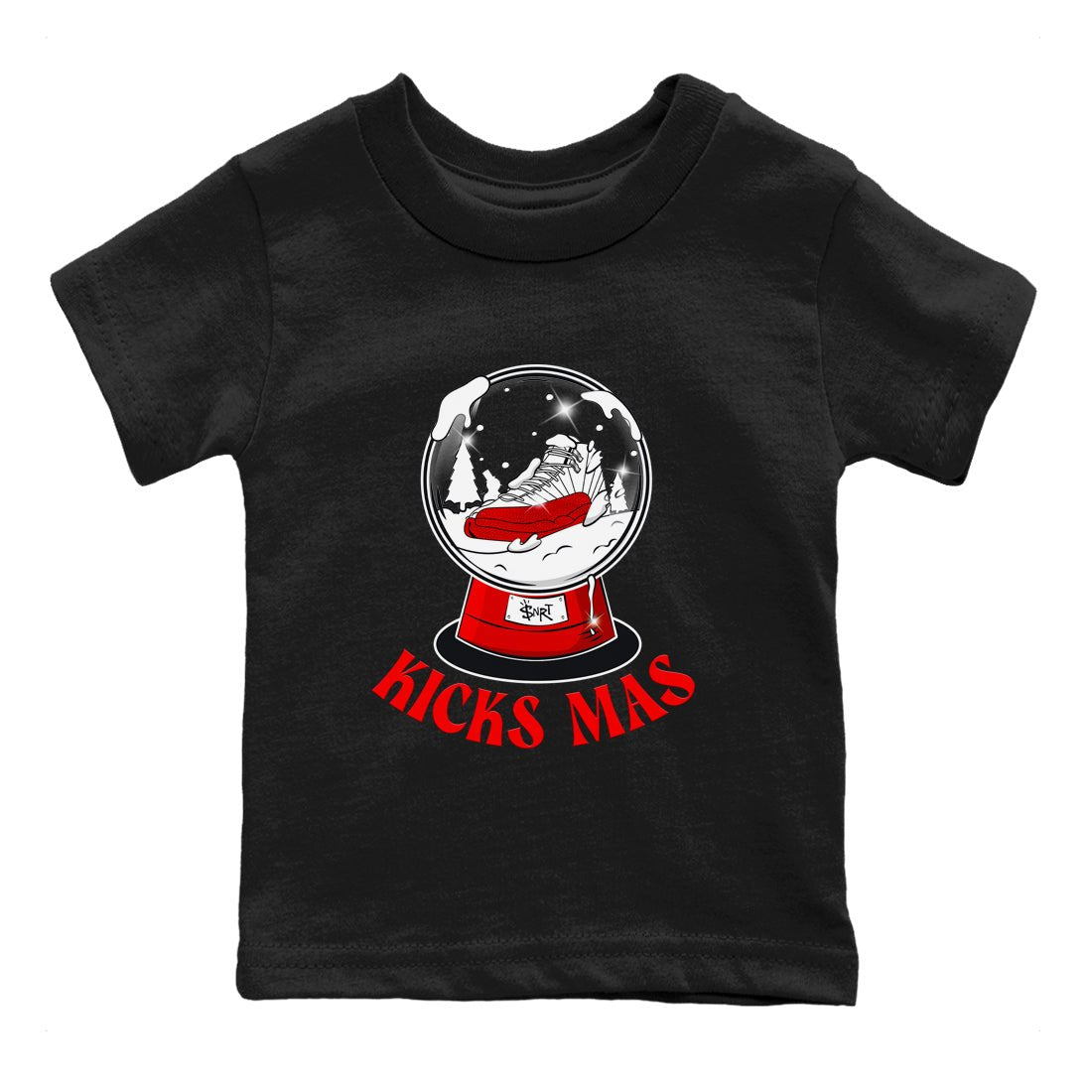 Air Jordan 12 Cherry shirt to match jordans Snow Ball sneaker tees Christmas Gift AJ12 Cherry SNRT Sneaker Release Tees Baby Toddler Black 2 T-Shirt
