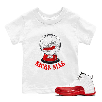Air Jordan 12 Cherry shirt to match jordans Snow Ball sneaker tees Christmas Gift AJ12 Cherry SNRT Sneaker Release Tees Baby Toddler White 1 T-Shirt