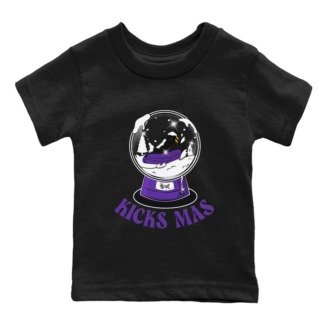 Air Jordan 12 Field Purple shirt to match jordans Snow Ball sneaker tees Christmas Outfit AJ12 Field Purple SNRT Sneaker Release Tees Baby Toddler Black 2 T-Shirt