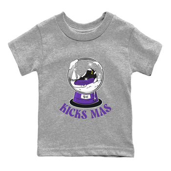 Air Jordan 12 Field Purple shirt to match jordans Snow Ball sneaker tees Christmas Outfit AJ12 Field Purple SNRT Sneaker Release Tees Baby Toddler Heather Grey 2 T-Shirt