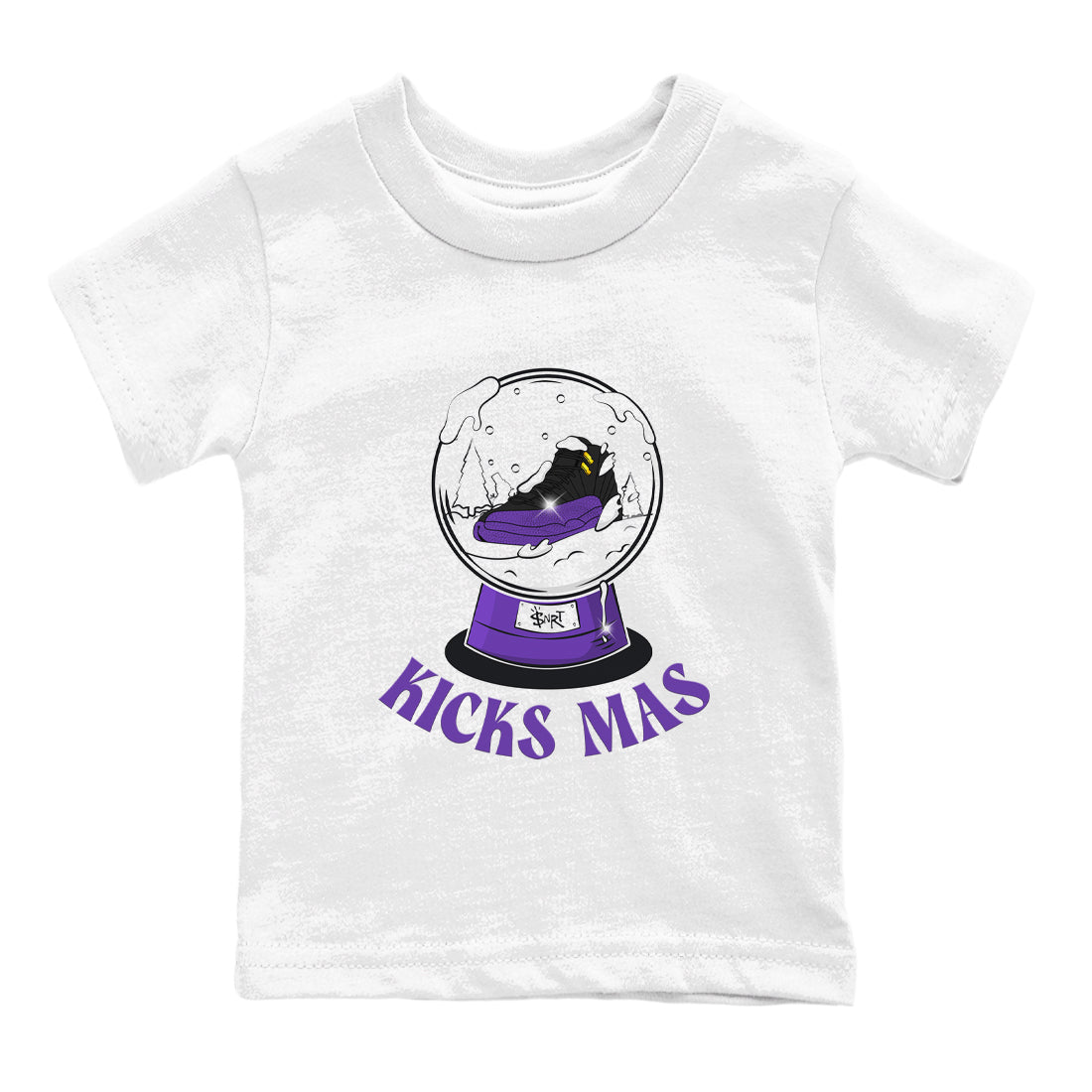 Air Jordan 12 Field Purple shirt to match jordans Snow Ball sneaker tees Christmas Outfit AJ12 Field Purple SNRT Sneaker Release Tees Baby Toddler White 2 T-Shirt