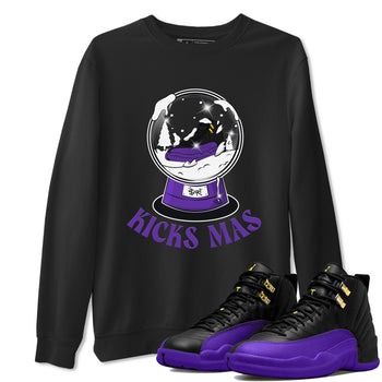 Air Jordan 12 Field Purple shirt to match jordans Snow Ball sneaker tees Christmas Outfit AJ12 Field Purple SNRT Sneaker Release Tees Unisex Black 1 T-Shirt