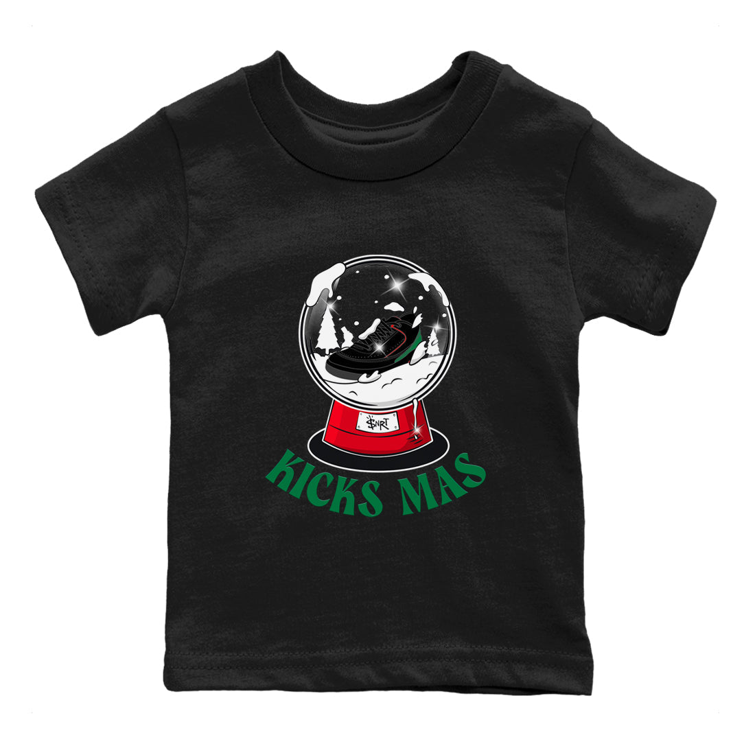 2s Christmas X-mas gift shirt to match jordans Snow Ball sneaker tees Air Jordan 2 Christmas SNRT Sneaker Release Tees Baby Toddler Black 2 T-Shirt