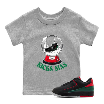 2s Christmas X-mas gift shirt to match jordans Snow Ball sneaker tees Air Jordan 2 Christmas SNRT Sneaker Release Tees Baby Toddler Heather Grey 1 T-Shirt