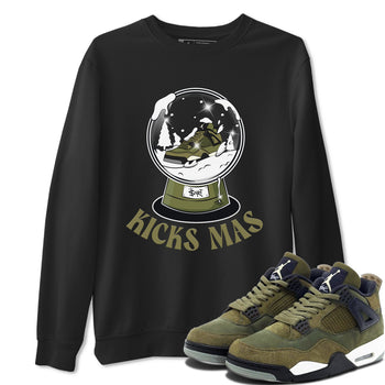 Air Jordan 4 Medium Olive shirt to match jordans Snow Ball sneaker tees Christmas Gift AJ4 Medium Olive SNRT Sneaker Release Tees Unisex Black 1 T-Shirt