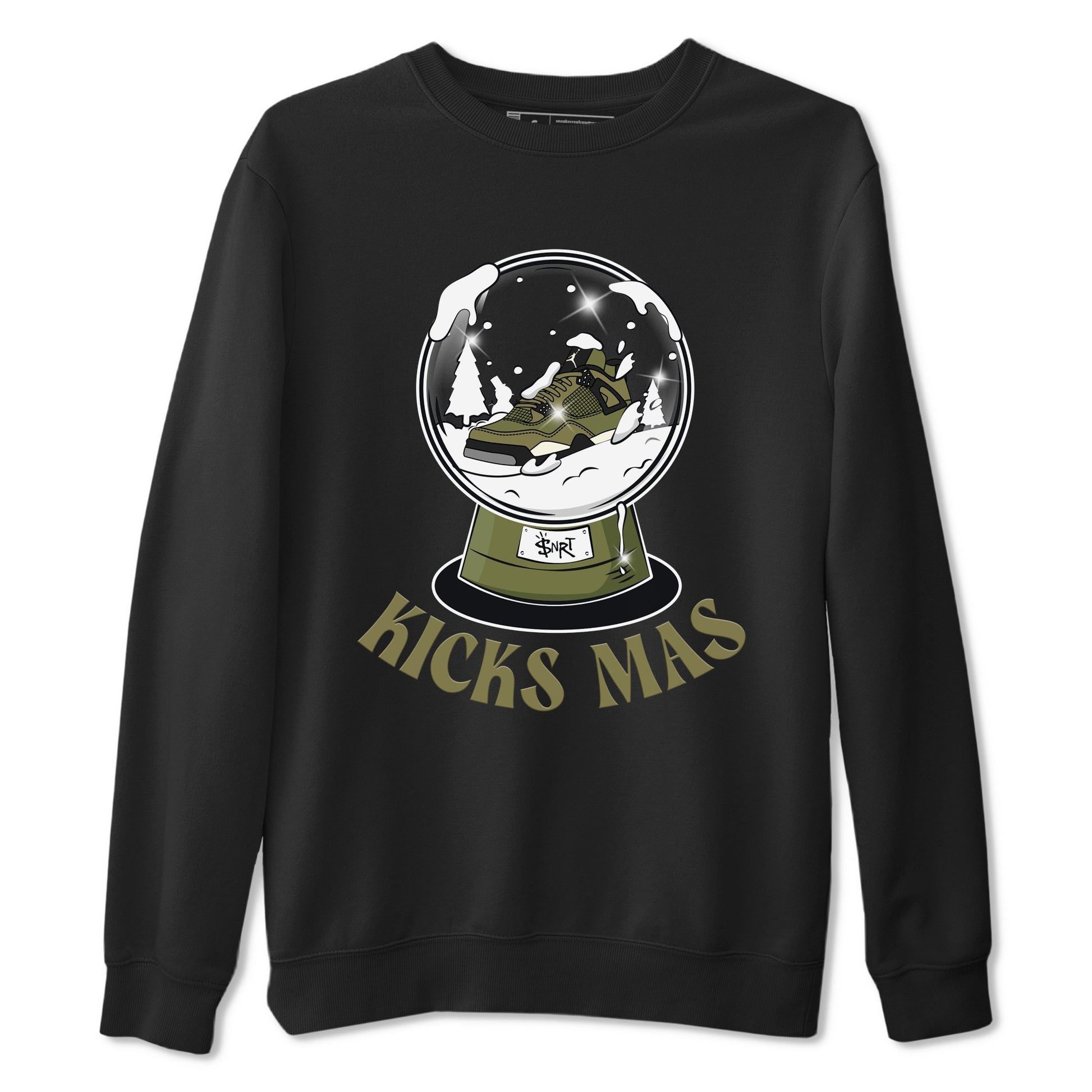 Air Jordan 4 Medium Olive shirt to match jordans Snow Ball sneaker tees Christmas Gift AJ4 Medium Olive SNRT Sneaker Release Tees Unisex Black 2 T-Shirt