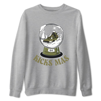 Air Jordan 4 Medium Olive shirt to match jordans Snow Ball sneaker tees Christmas Gift AJ4 Medium Olive SNRT Sneaker Release Tees Unisex Heather Grey 2 T-Shirt