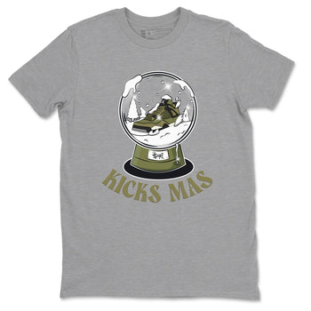 Air Jordan 4 Medium Olive shirt to match jordans Snow Ball sneaker tees Christmas Gift AJ4 Medium Olive SNRT Sneaker Release Tees Unisex Heather Grey 2 T-Shirt