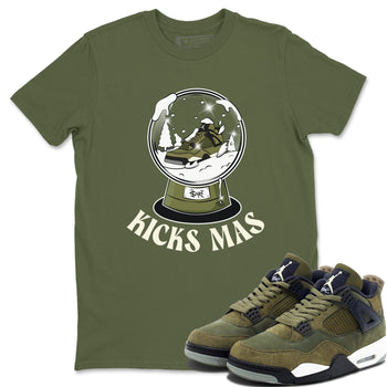 Air Jordan 4 Medium Olive shirt to match jordans Snow Ball sneaker tees Christmas Gift AJ4 Medium Olive SNRT Sneaker Release Tees Unisex Military Green 1 T-Shirt