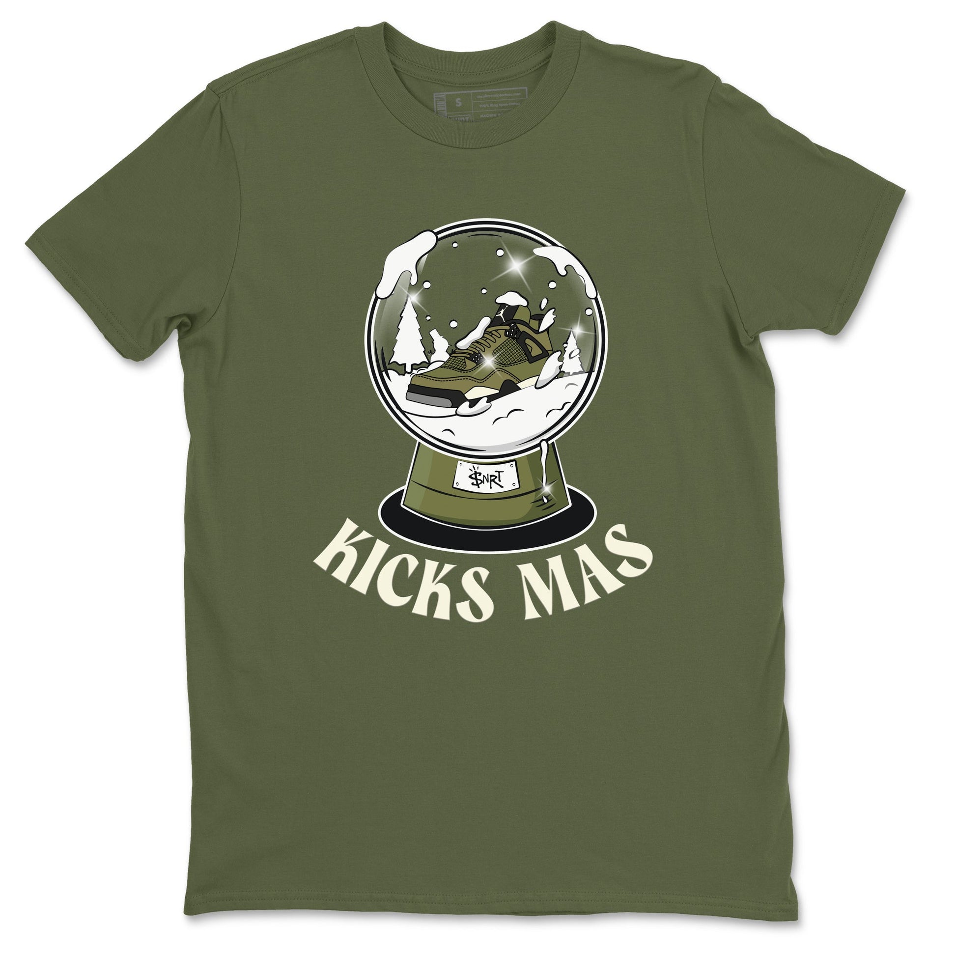 Air Jordan 4 Medium Olive shirt to match jordans Snow Ball sneaker tees Christmas Gift AJ4 Medium Olive SNRT Sneaker Release Tees Unisex Military Green 2 T-Shirt