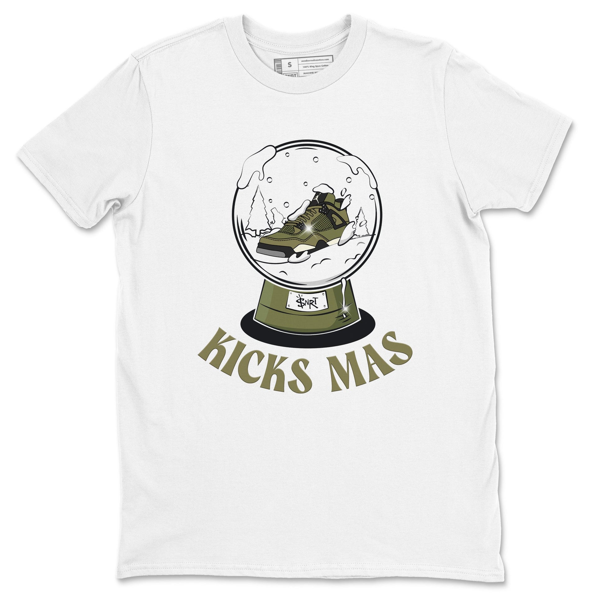 Air Jordan 4 Medium Olive shirt to match jordans Snow Ball sneaker tees Christmas Gift AJ4 Medium Olive SNRT Sneaker Release Tees Unisex White 2 T-Shirt