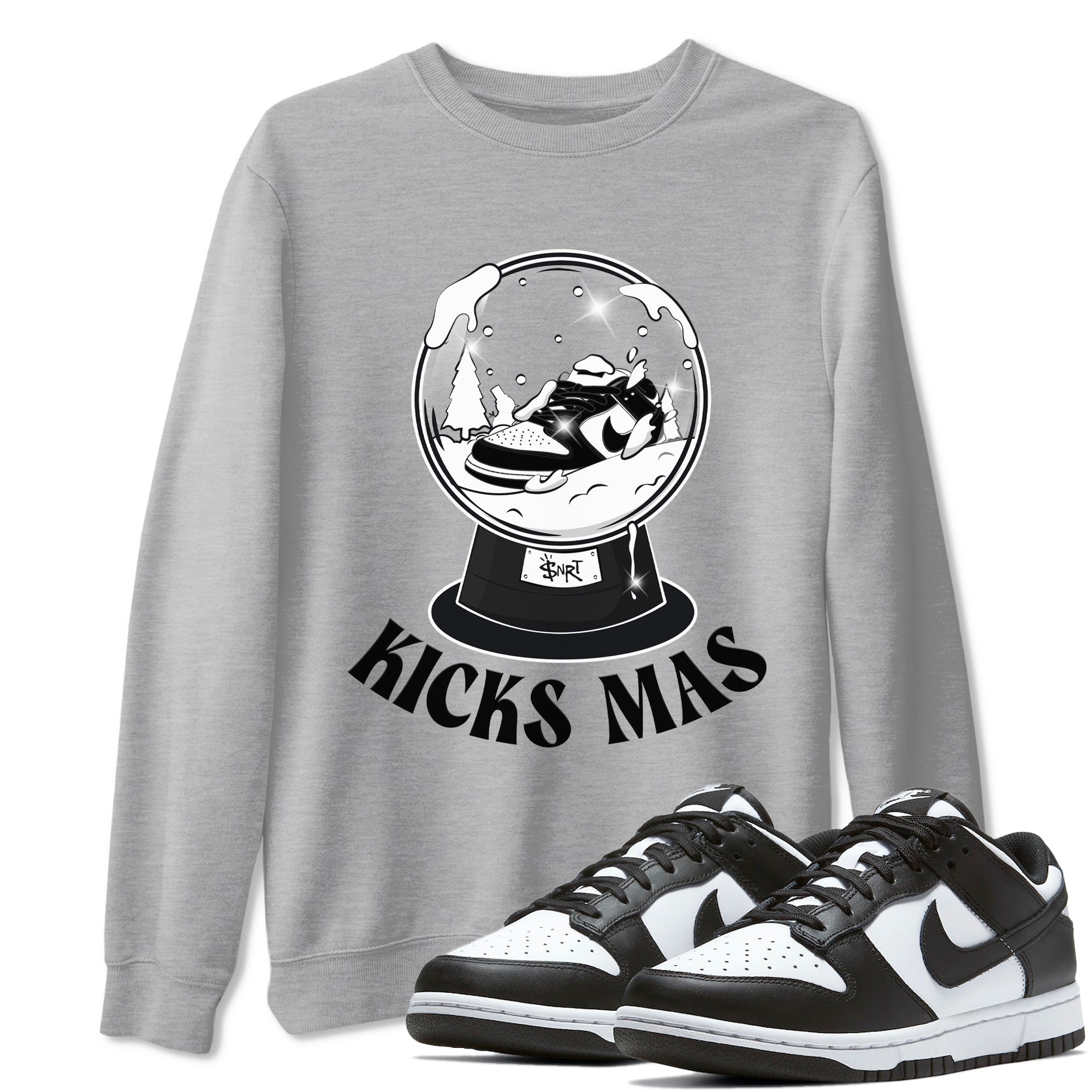 Dunk Panda shirt to match jordans Snow Ball sneaker tees Black and White Dunk Panda  SNRT Sneaker Release Tees Unisex Heather Grey 1 T-Shirt