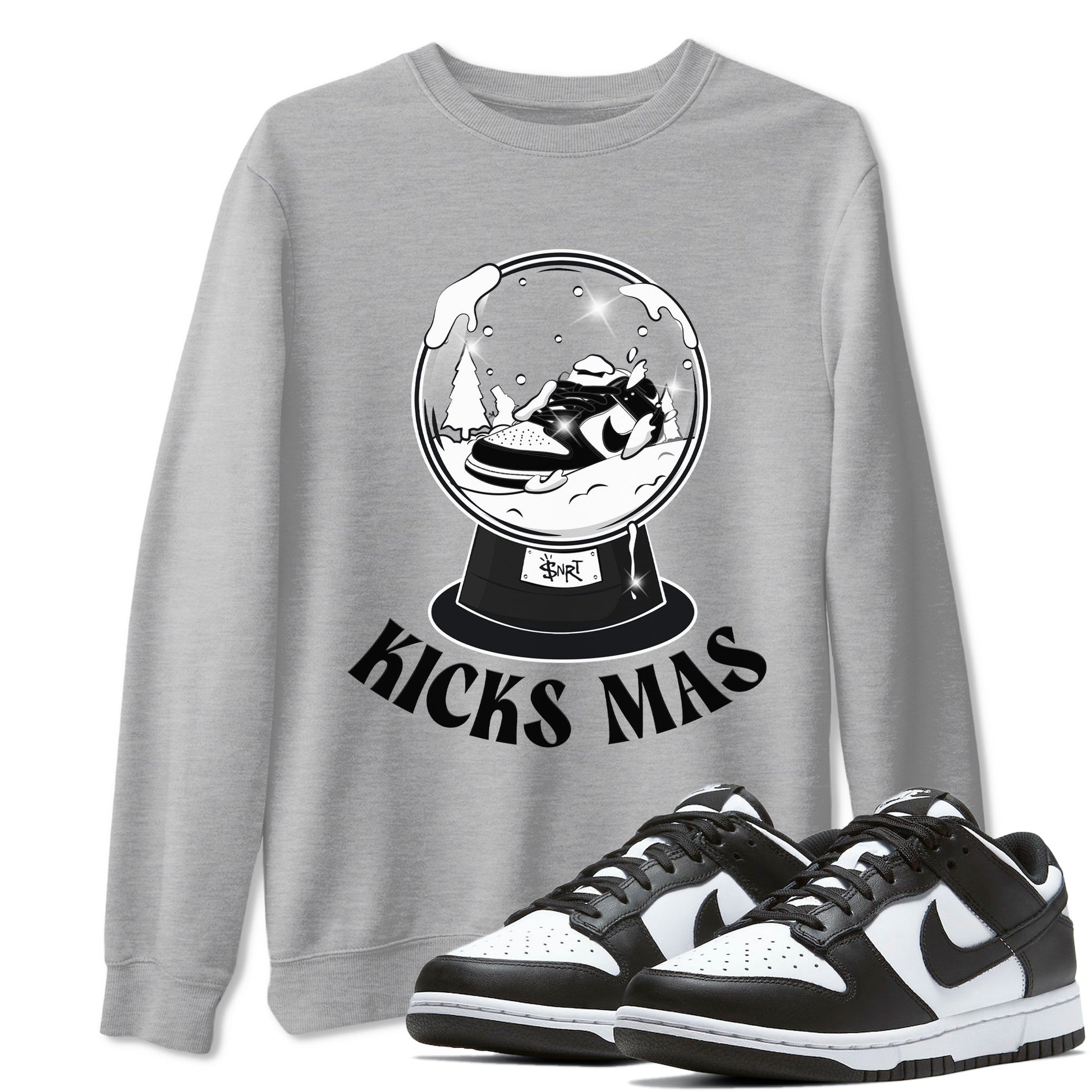 Dunk Panda shirt to match jordans Snow Ball sneaker tees Black and White Dunk Panda  SNRT Sneaker Release Tees Unisex Heather Grey 1 T-Shirt