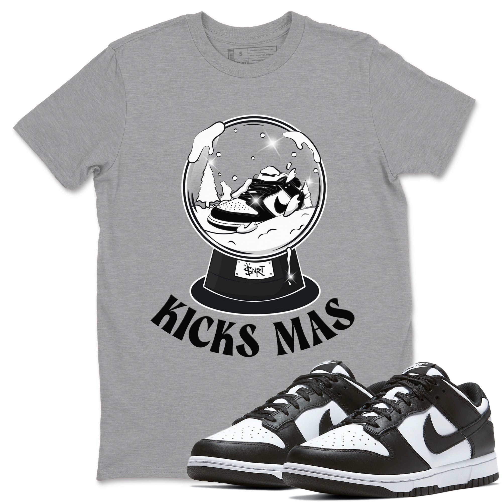 Dunk Panda shirt to match jordans Snow Ball sneaker tees Black and White Dunk Panda  SNRT Sneaker Release Tees Unisex Heather Grey 1 T-Shirt