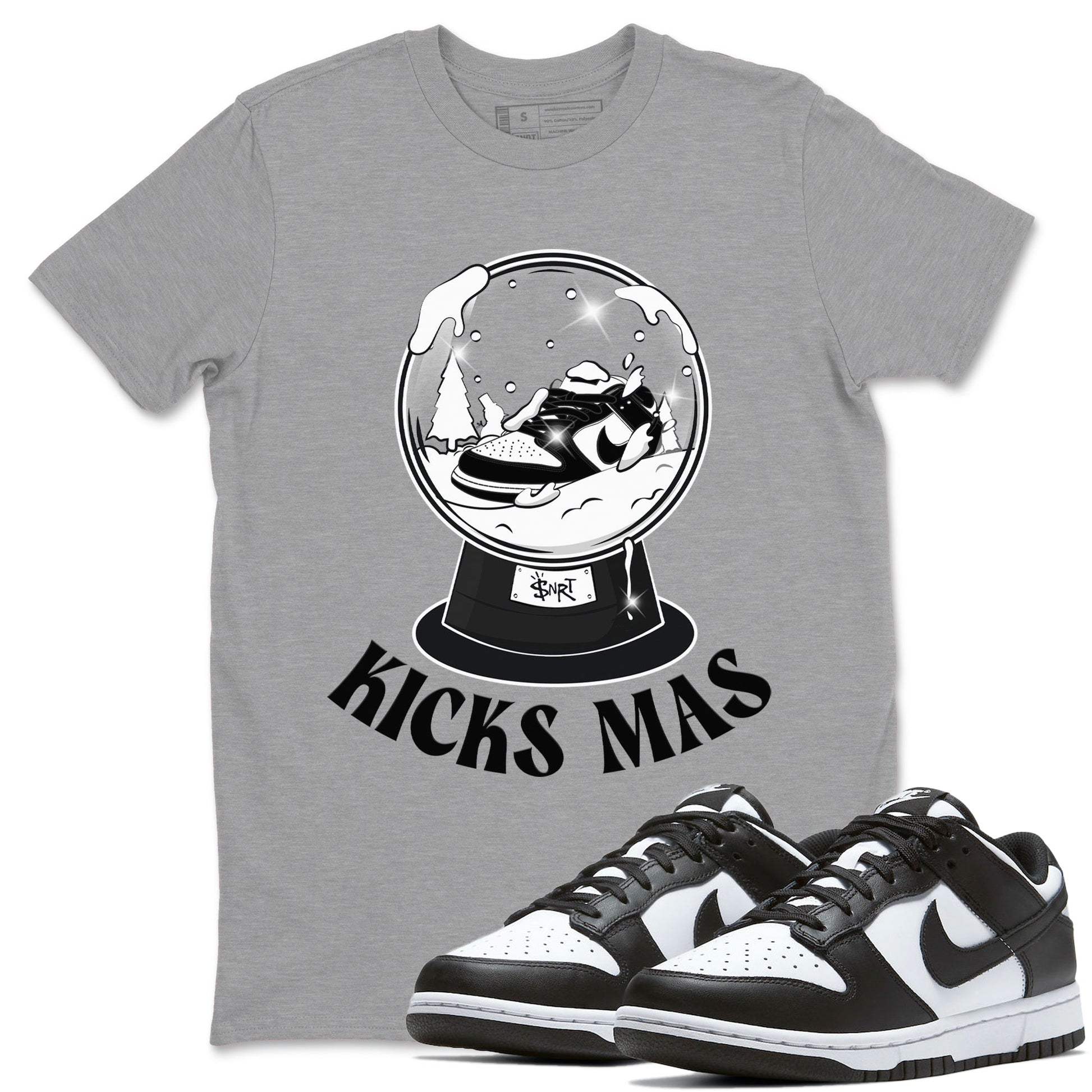 Dunk Panda shirt to match jordans Snow Ball sneaker tees Black and White Dunk Panda  SNRT Sneaker Release Tees Unisex Heather Grey 1 T-Shirt