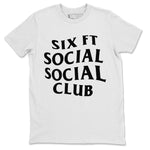 Jordan 1 Black White Sneaker Match Tees Six Ft Social Club Sneaker Tees Jordan 1 Black White Sneaker Release Tees Unisex Shirts