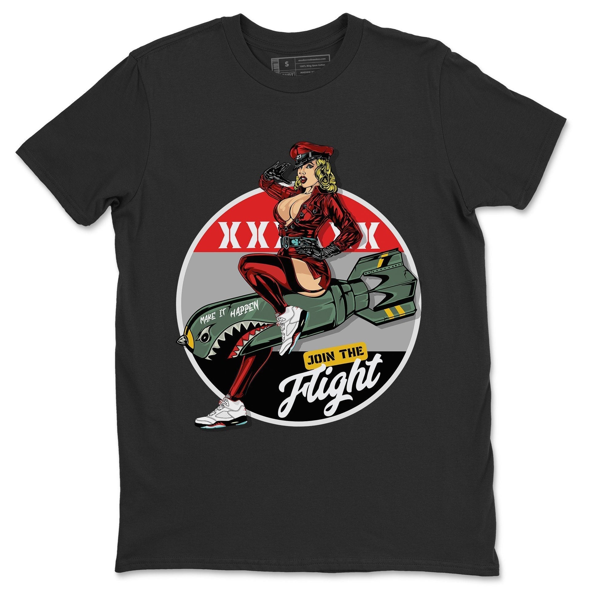 Jordan 5 Fire Red Sneaker Match Tees Pin Up Girl Sneaker Tees Jordan 5 Fire Red Sneaker Release Tees Unisex Shirts