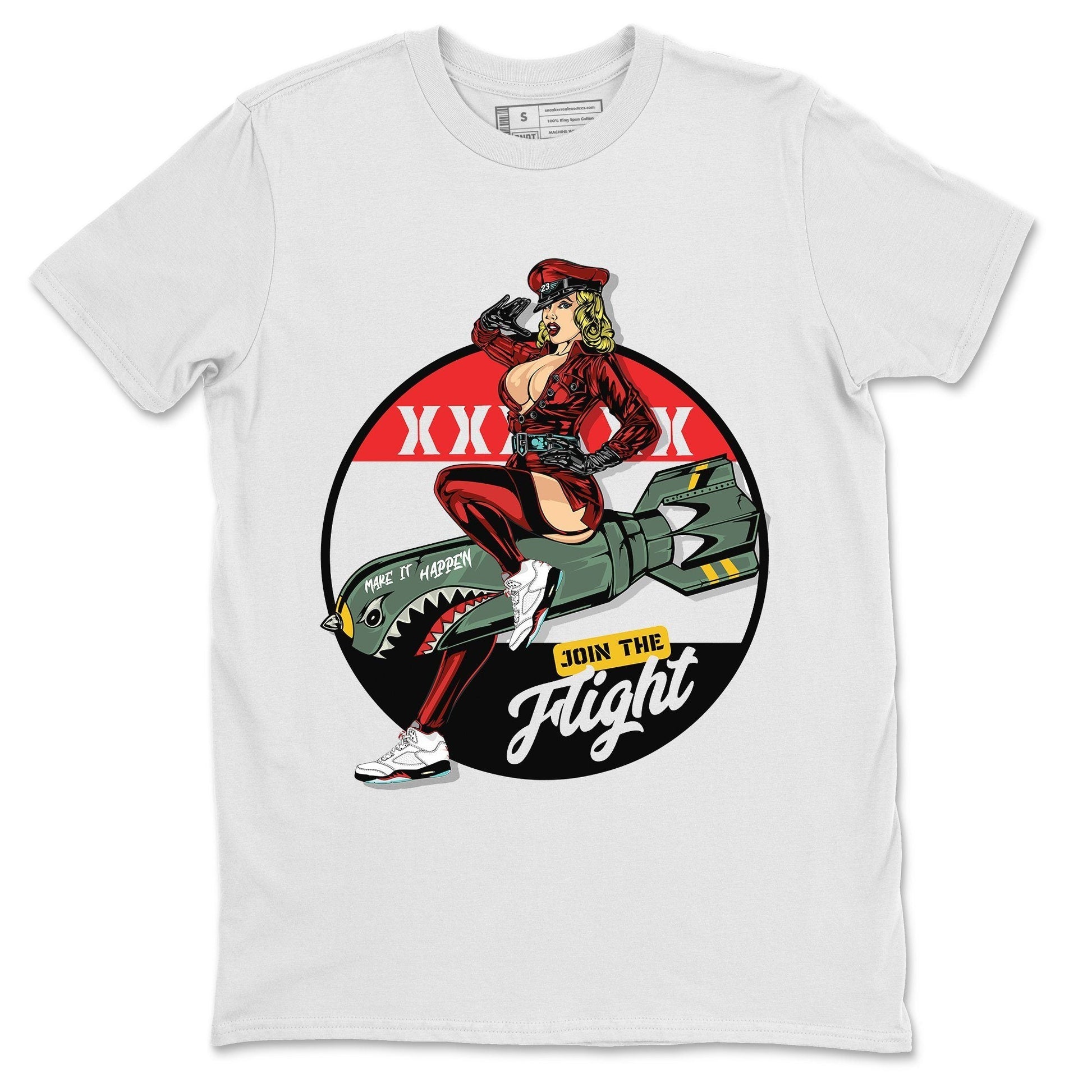 Jordan 5 Fire Red Sneaker Match Tees Pin Up Girl Sneaker Tees Jordan 5 Fire Red Sneaker Release Tees Unisex Shirts