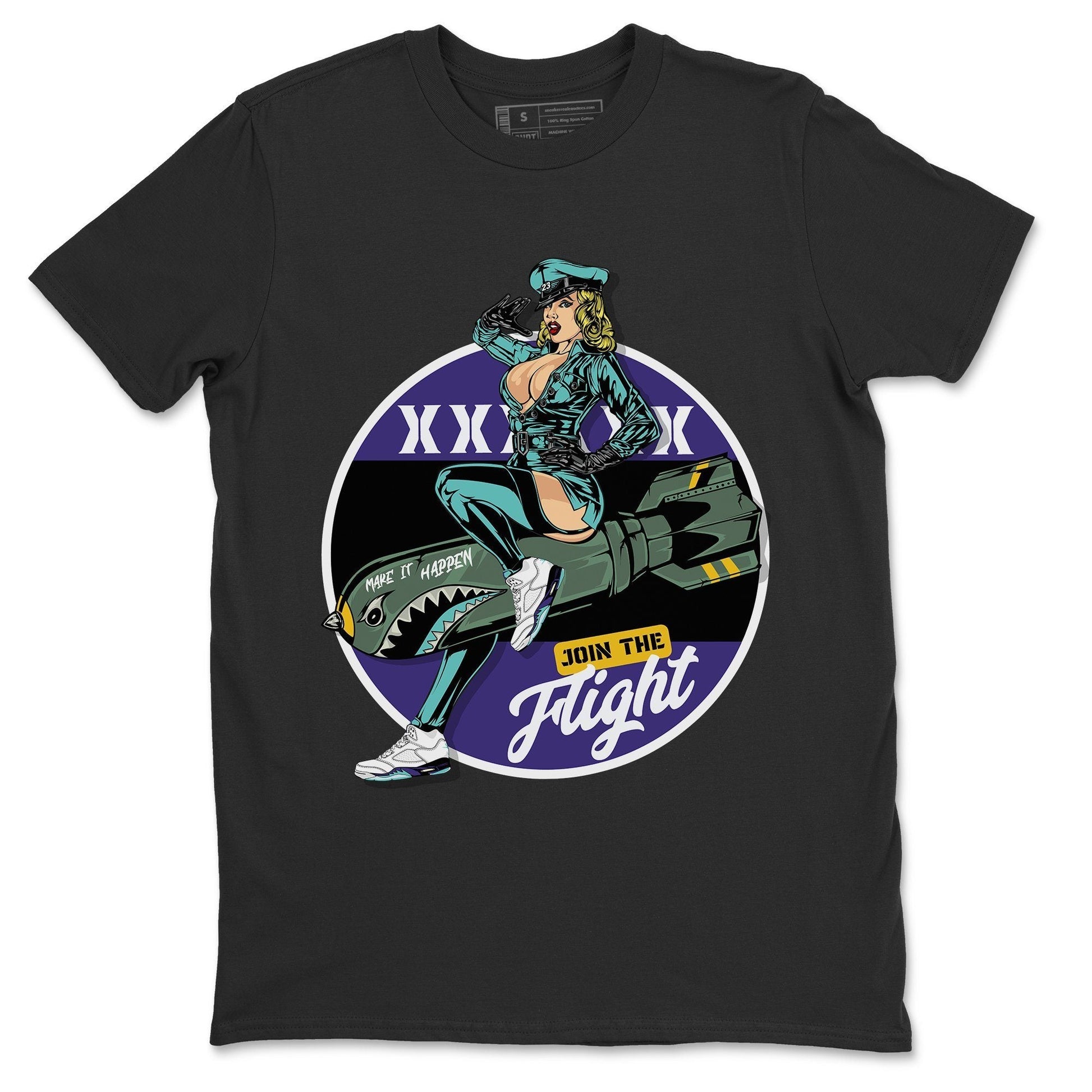 Jordan 5 Grape Sneaker Match Tees Pin Up Girl Sneaker Tees Jordan 5 Grape Sneaker Release Tees Unisex Shirts