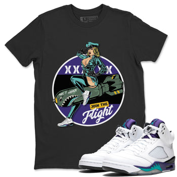 Jordan 5 Grape Sneaker Match Tees Pin Up Girl Sneaker Tees Jordan 5 Grape Sneaker Release Tees Unisex Shirts