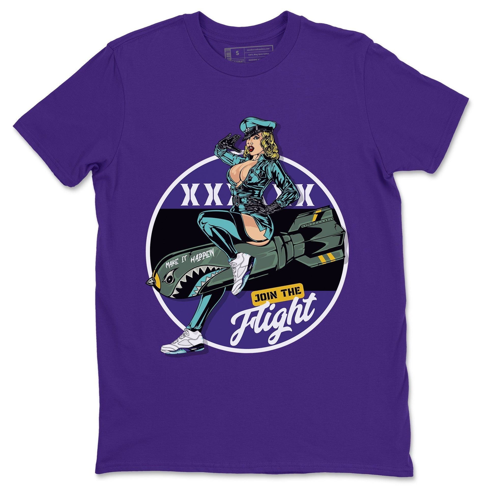 Jordan 5 Grape Sneaker Match Tees Pin Up Girl Sneaker Tees Jordan 5 Grape Sneaker Release Tees Unisex Shirts