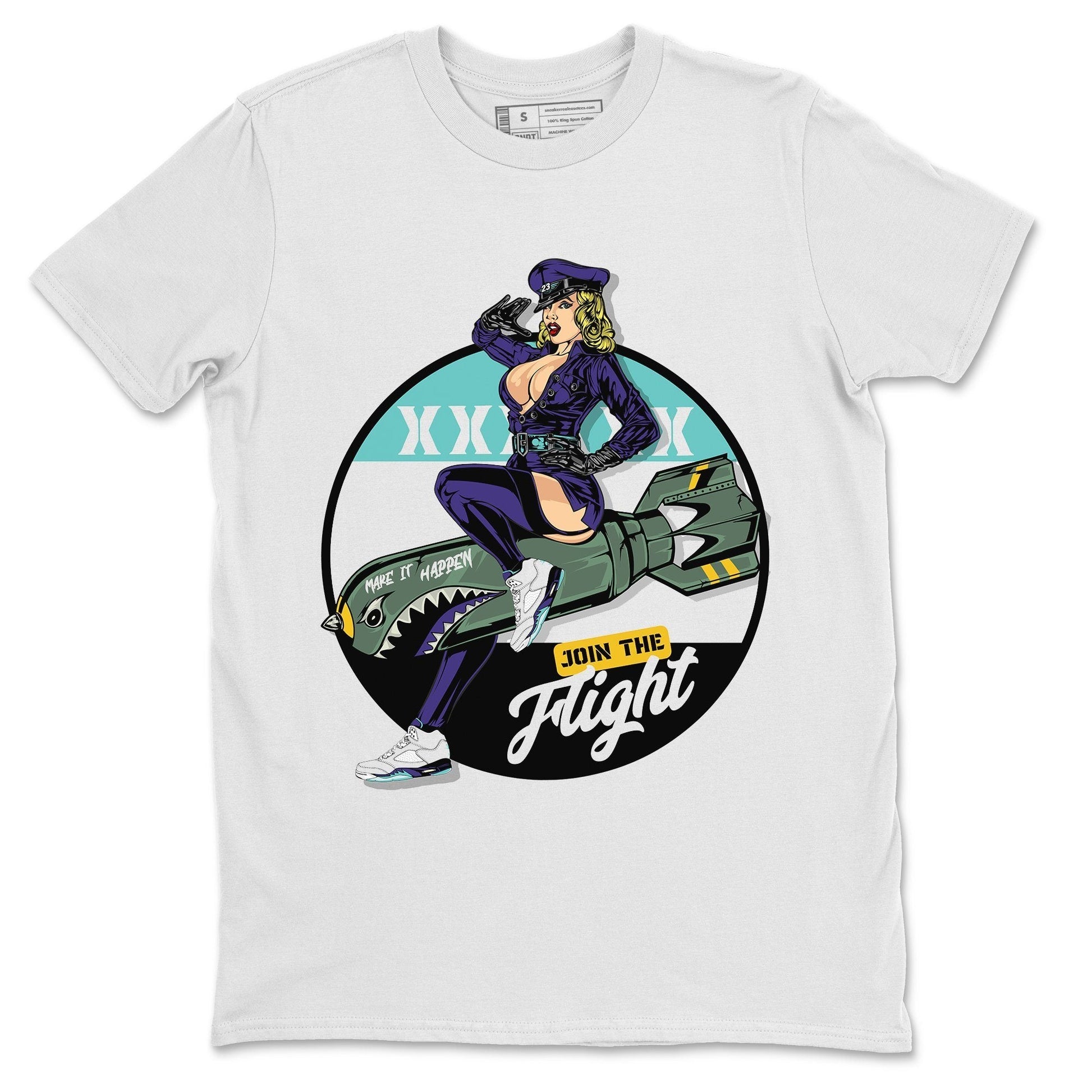 Jordan 5 Grape Sneaker Match Tees Pin Up Girl Sneaker Tees Jordan 5 Grape Sneaker Release Tees Unisex Shirts
