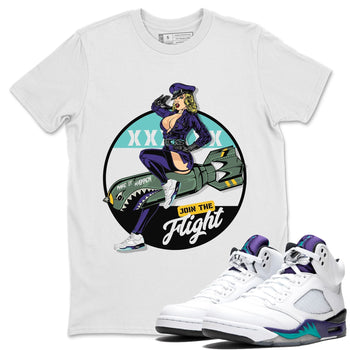Jordan 5 Grape Sneaker Match Tees Pin Up Girl Sneaker Tees Jordan 5 Grape Sneaker Release Tees Unisex Shirts