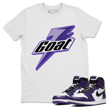 Jordan 1 Court Purple Sneaker Match Tees Goat Sneaker Tees Jordan 1 Court Purple Sneaker Release Tees Unisex Shirts
