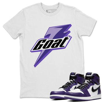 Jordan 1 Court Purple Sneaker Match Tees Goat Sneaker Tees Jordan 1 Court Purple Sneaker Release Tees Unisex Shirts