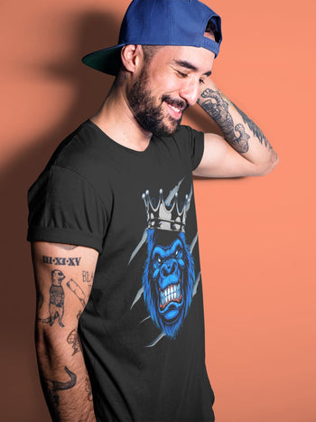 Jordan 1 Royal Black Sneaker Match Tees Ferocious Gorilla Sneaker Tees Jordan 1 Royal Black Sneaker Release Tees Unisex Shirts