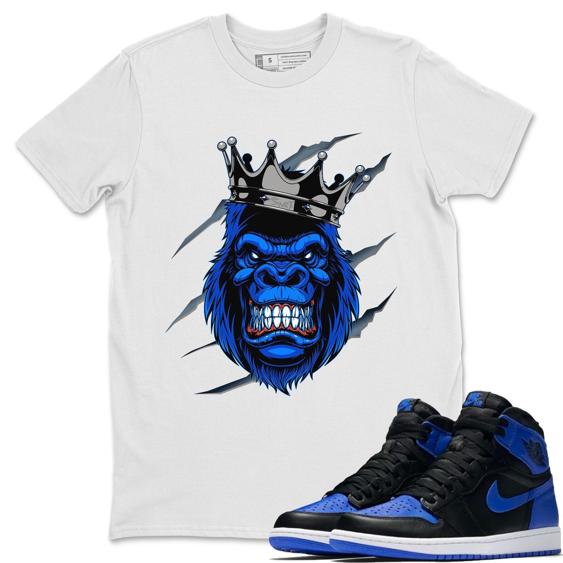 Jordan 1 Royal Black Sneaker Match Tees Ferocious Gorilla Sneaker Tees Jordan 1 Royal Black Sneaker Release Tees Unisex Shirts