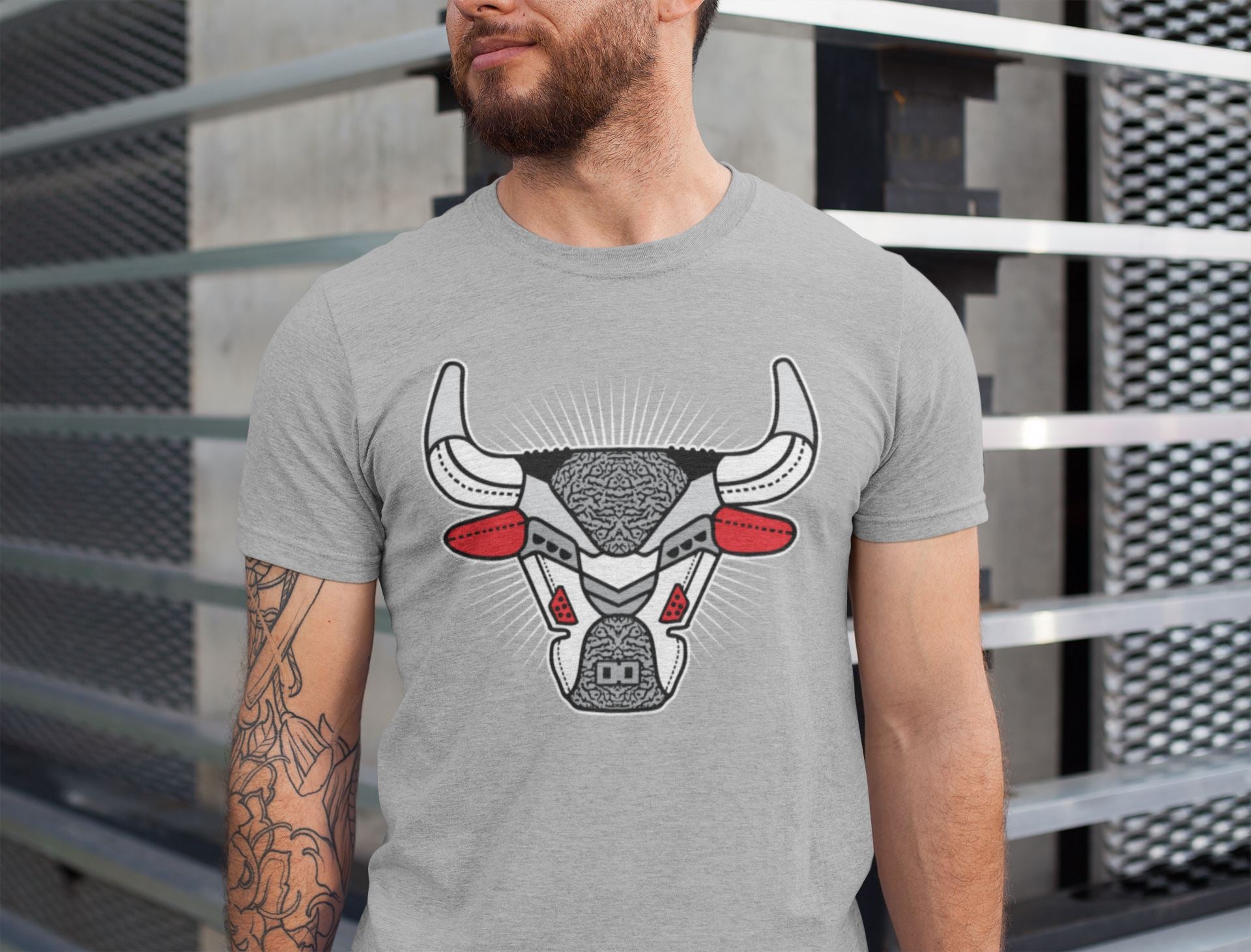 Jordan 3 White Cement Sneaker Match Tees AJ3 Bull Head Sneaker Tees Jordan 3 White Cement Sneaker Release Tees Unisex Shirts