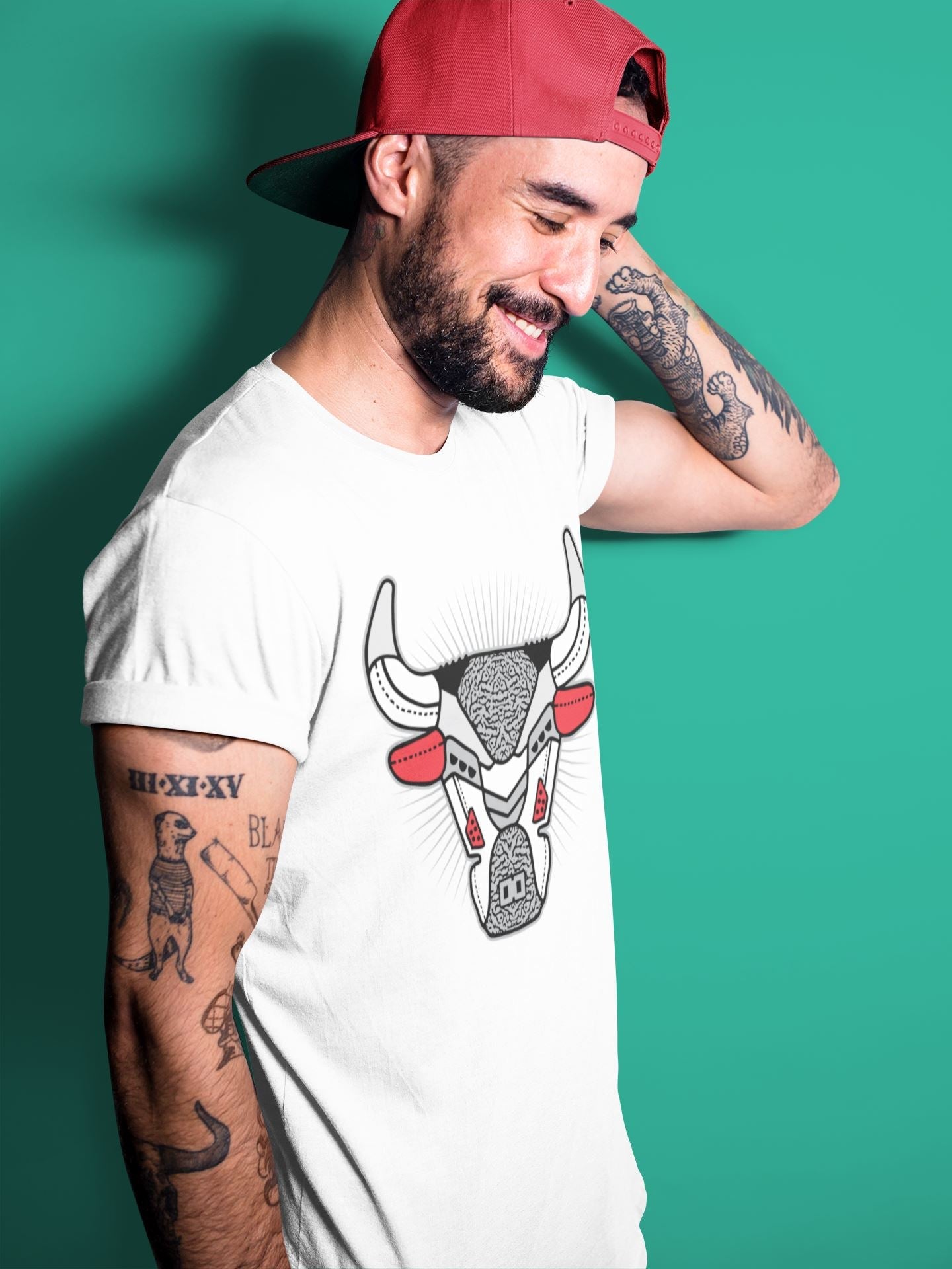 Jordan 3 White Cement Sneaker Match Tees AJ3 Bull Head Sneaker Tees Jordan 3 White Cement Sneaker Release Tees Unisex Shirts