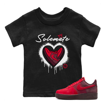 Solemate Valentine's Day sneaker match tees to Air Force 1 Layers Of Love street fashion brand for shirts to match Jordans SNRT Sneaker Tees Air Force 1 Layers Of Love unisex t-shirt Black 1 youth shirt