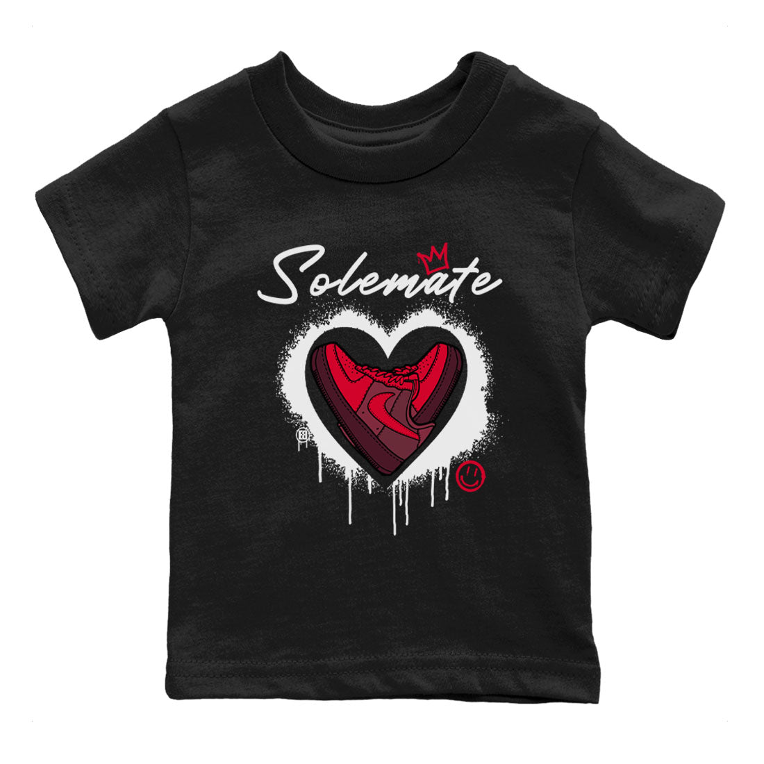 Solemate Valentine's Day sneaker match tees to Air Force 1 Layers Of Love street fashion brand for shirts to match Jordans SNRT Sneaker Tees Air Force 1 Layers Of Love unisex t-shirt Black 2 youth shirt