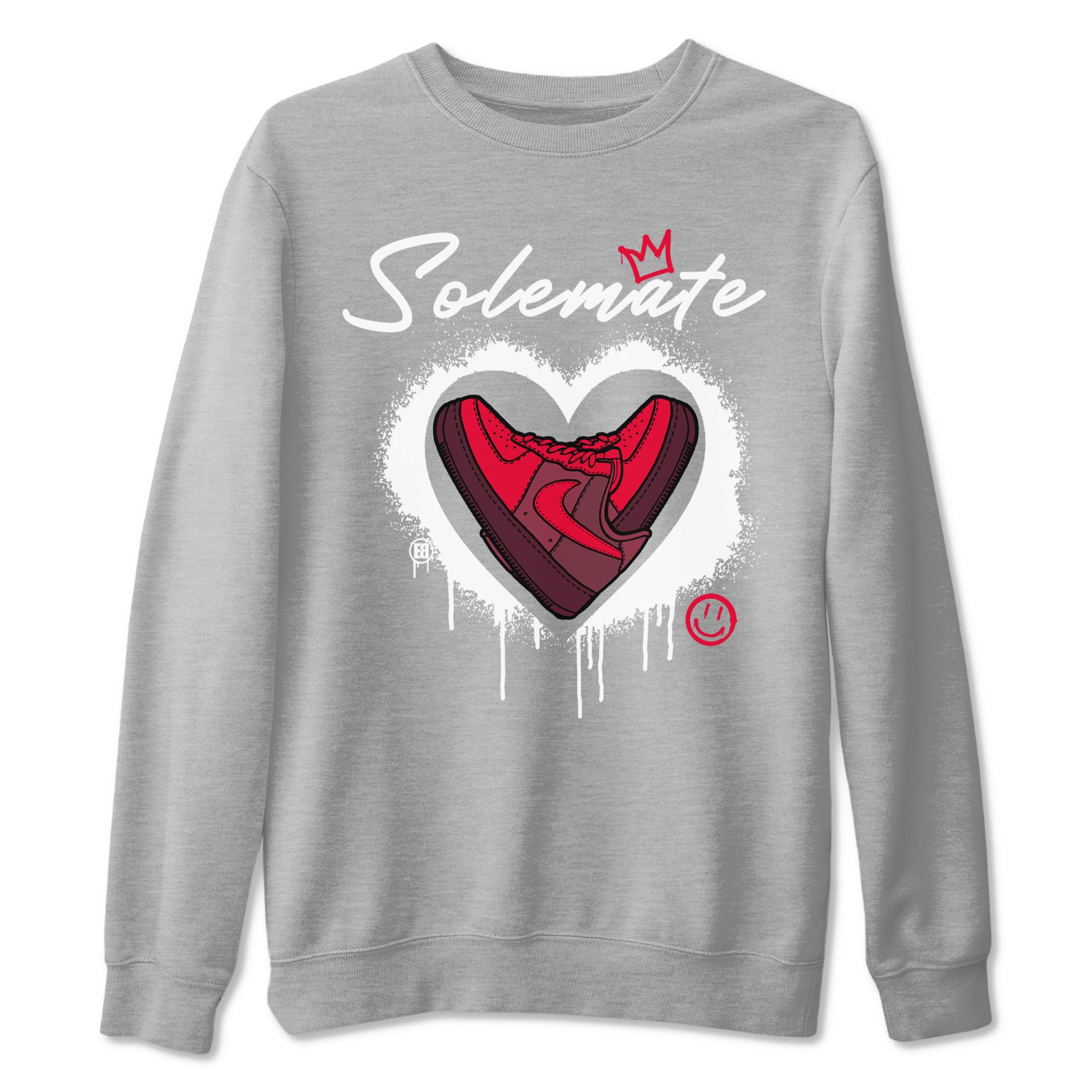 Solemate Valentine's Day sneaker match tees to Air Force 1 Layers Of Love street fashion brand for shirts to match Jordans SNRT Sneaker Tees Air Force 1 Layers Of Love unisex t-shirt Heather Grey 2 unisex shirt