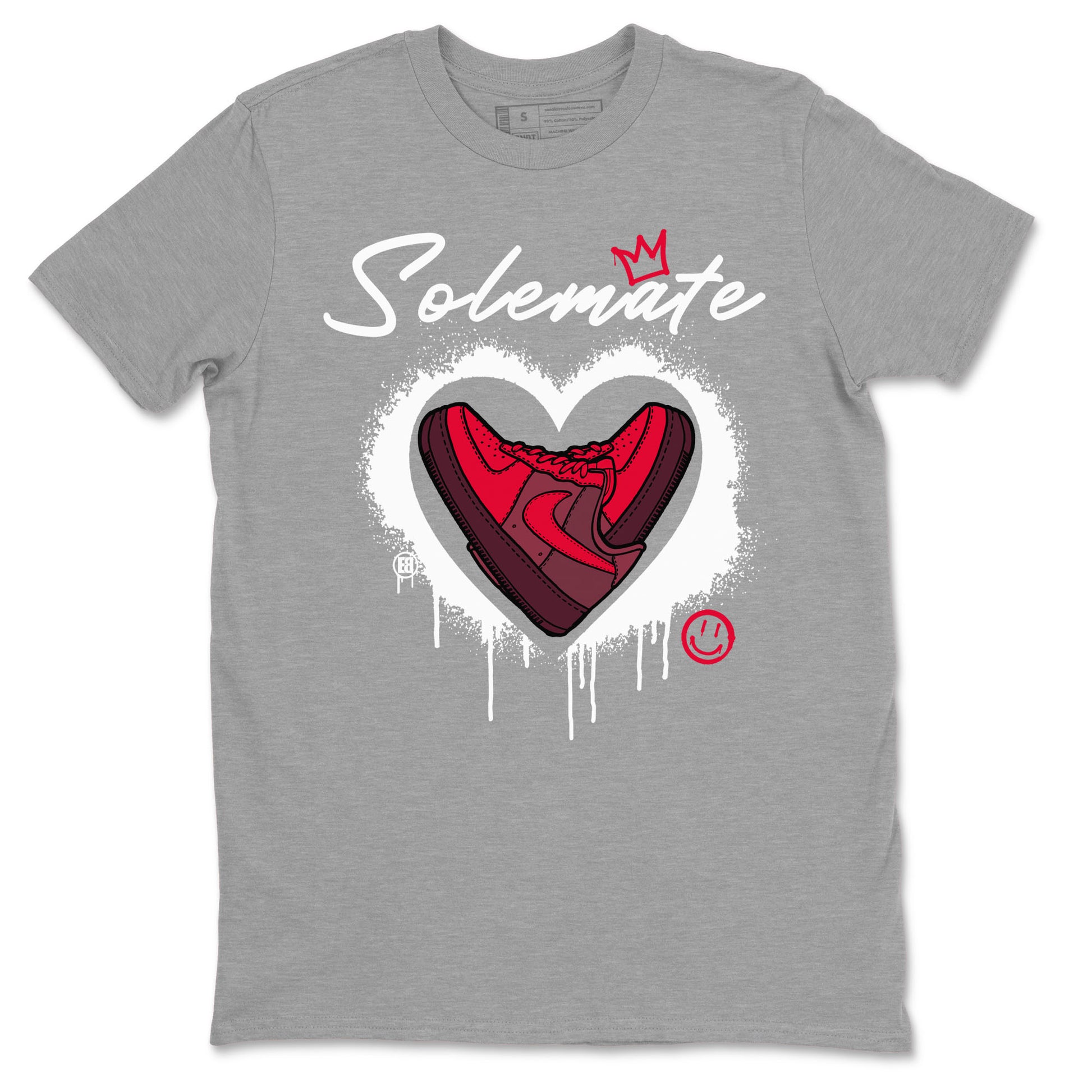 Solemate Valentine's Day sneaker match tees to Air Force 1 Layers Of Love street fashion brand for shirts to match Jordans SNRT Sneaker Tees Air Force 1 Layers Of Love unisex t-shirt Heather Grey 2 unisex shirt