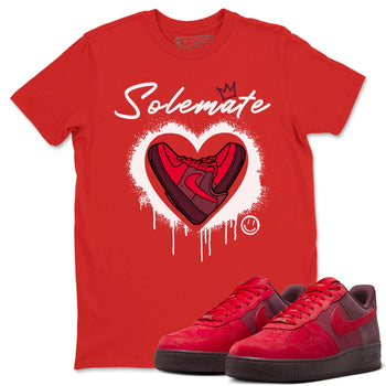 Solemate Valentine's Day sneaker match tees to Air Force 1 Layers Of Love street fashion brand for shirts to match Jordans SNRT Sneaker Tees Air Force 1 Layers Of Love unisex t-shirt Red 1 unisex shirt