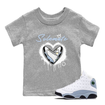 13s Blue Grey shirt to match jordans Solemate sneaker tees Air Jordan 13 Retro Blue Grey SNRT sneaker release tees baby toddler Heather Grey 1 cotton Shirt