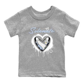 13s Blue Grey shirt to match jordans Solemate sneaker tees Air Jordan 13 Retro Blue Grey SNRT sneaker release tees baby toddler Heather Grey 2 cotton Shirt